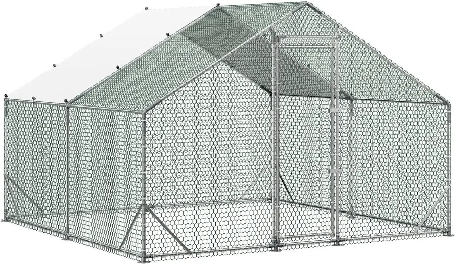 enclos poules grillagé pour poules